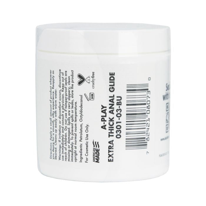 A Play Extra Thick Anal Glide w/Cushioning Oil based Formula - 4.5 oz