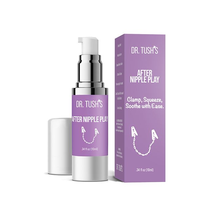 Lovense Gemini Vibrating Nipple Clamps W Dr. Tush post play Cream